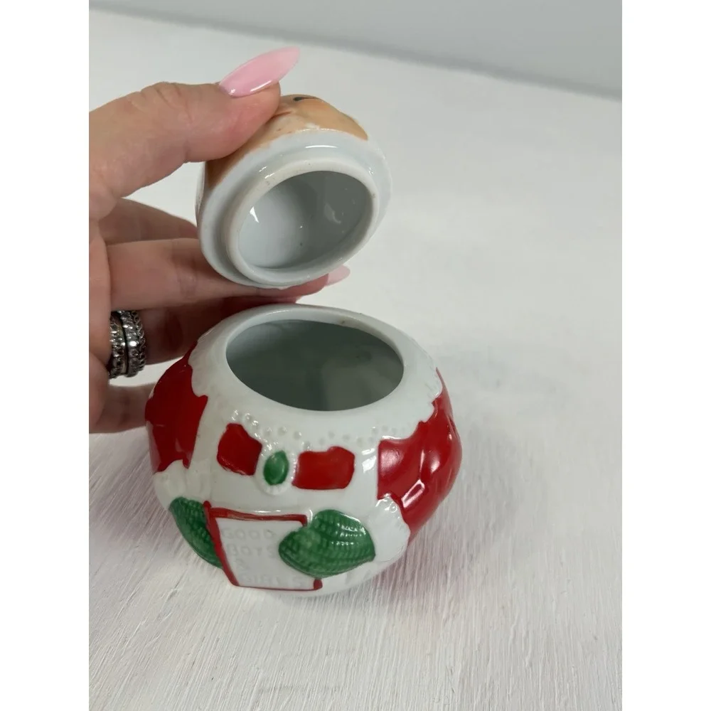 Vintage Mrs. Claus Sugar Bowl Jar Christmas Holiday 1983 Avon w/ Box Gift